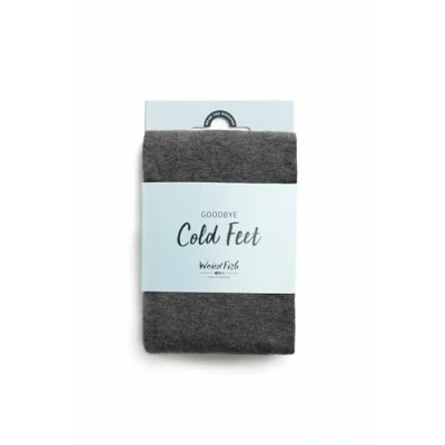 Image of Weird Fish Una Plain Tights Charcoal Marl Size L