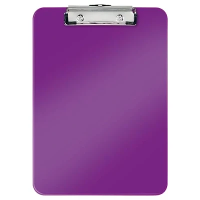 Image of Leitz 39710062 A4 Clipboard, Rigid Plastic, WOW Range, Purple