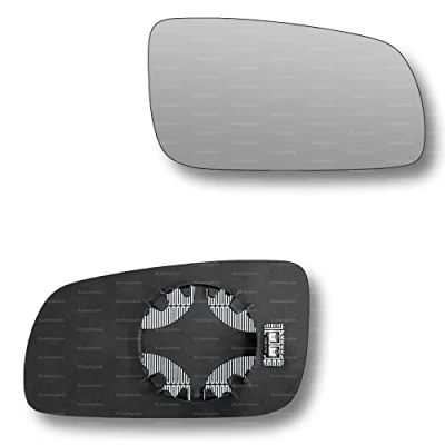 Image of Less4spares Replacement Wing Mirror Glass Right Compatible with VW Sharan 1998 2003 CLIP ON Driver Off side Heated Convex