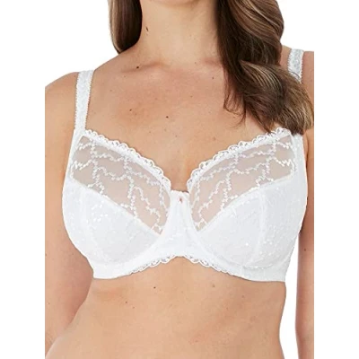 Image of Fantasie Women&#039;s Ana Underwire Side Support Bra Full Coverage, White, 38DD