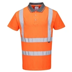 Image of Portwest RT22 Reflective Safety Hi Vis Polo Shirt S/S Orange, 3X Large