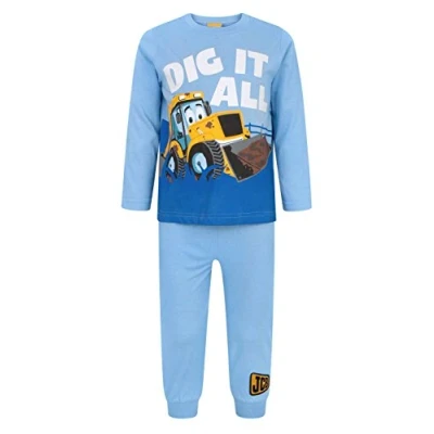 Image of JCB Dig It All Boy&#039;s Pyjamas (5 6 Years) Blue