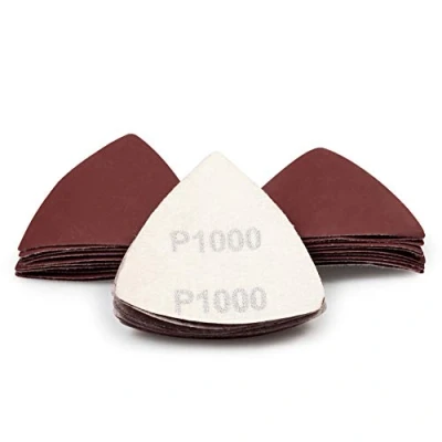 Image of SPEEDWOX 30 Pcs Hook and Loop Triangle Sandpaper 1000 Grit 80mm 3 1/8 Inches for Oscillating Multi Tool Detail Sander Sanding Discs Pads