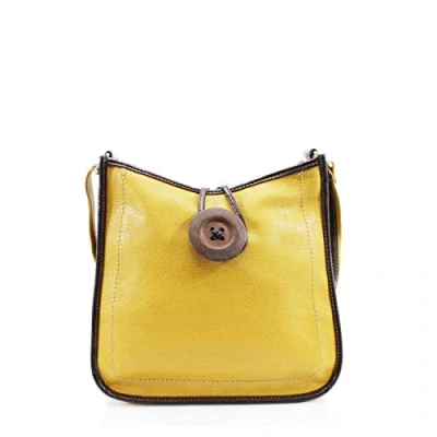 Image of LeahWard Women&#039;s Faux Leather Button Cross Body Messenger Bag Vintage Holiday Shoulder Handbags (Mustard Yellow)