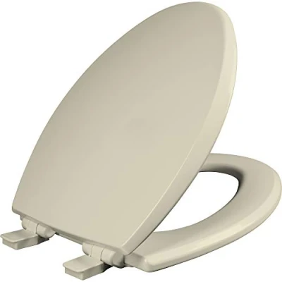 Image of Mayfair 1847SLOW 006 Kendall Slow Close, Removable Enameled Wood Toilet Seat That Will Never Loosen, Bone, Elongated