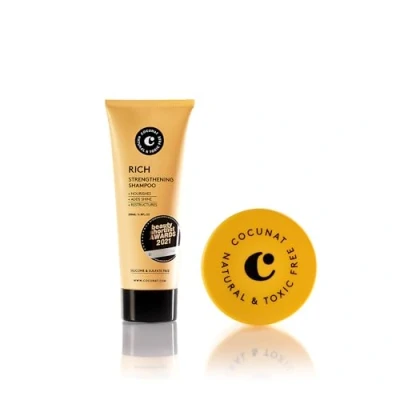 Image of COCUNAT RICH Strengthening Shampoo + BOOMBASTIC Ultra Nourishing Mask Cleanses, Moisturizes, Nourishes, Defines and Eliminates Frizz Silicone Sulfate Free Suitable for the Curly Method