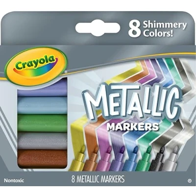 Image of Crayola Metallic Markers, 8 Count