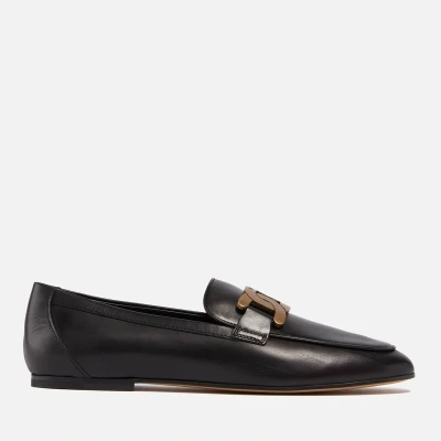 Image of Tod&#039;s Women&#039;s Chain Leather Loafers UK 8