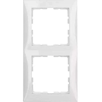 Image of Berker 10128989 Frame Double S.1 Polar White Glossy