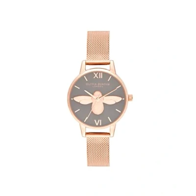 Image of Olivia Burton Analogue Quartz Watch for Women with Rose Gold Colored Stainless Steel Bracelet OB16EX116
