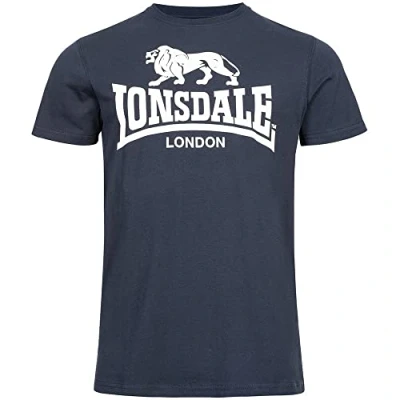 Image of Lonsdale Men&#039;s Logo T Shirt Navy, XX Large
