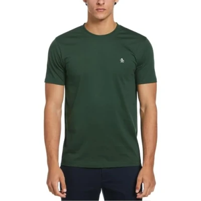 Image of Original Penguin Pin Point Embroidered Pete T Shirt Green Medium