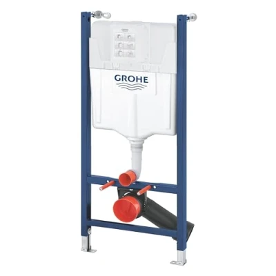 Image of GROHE Solido 2in1 WC 1,13m Concealed Wall Hung Toilet Cistern Frame (Flushing GD 2, 6 3 litres, with: Flow Manager, Compact Element for WC, 2 Brackets with Fixing Material), 36497000