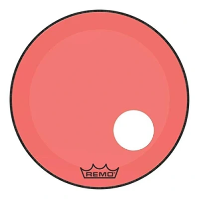 Image of Remo Colortone Powerstroke 3 P3 1324 CT RDOH Drum Head Clear Ported 24 Inches Red