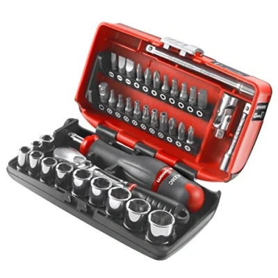 Image of RL.NANO1 FACOM HEXAGON SOCKET SET 5.5 14MM PLUS BITS 1/4 DRIVE IN PLASTIC CASE