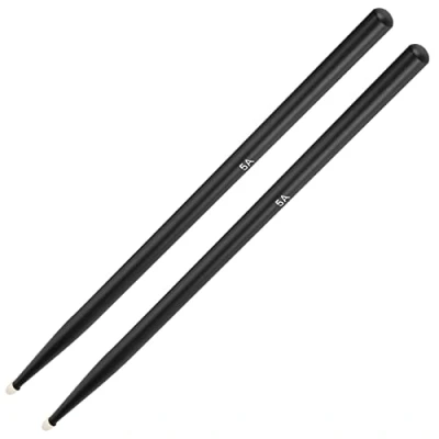 Image of Alomejor 1 Pair 5A Drum Sticks Maple Wood Drumsticks Lightweight Durable Instruments Accessories (Black)