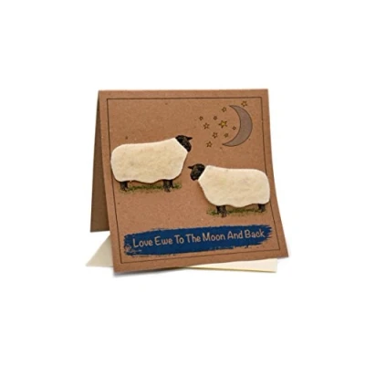 Image of Sheep (Love EWE to The Moon and Back) Greeting Birthday Card (Anniversary/Valentine/Blank Inside)