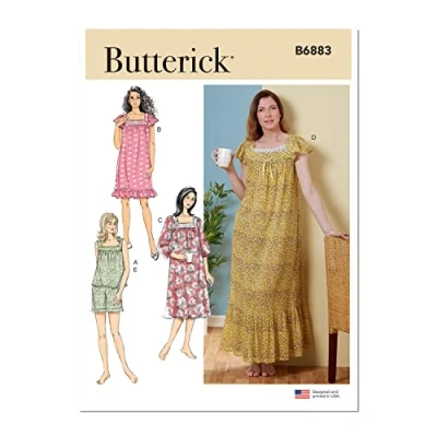 Image of Butterick B6883Y Misses Sleepwear Y (XS S M)