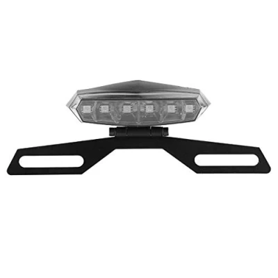 Image of Tbest Motorcycle Tail Bracket Light,Motorcycle Brake Light, 1Pc ATV Dirt Bike LED Light License Plate Mount Holder Red Blue