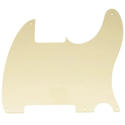 Image of Musiclily 5 Hole Tele Pickguard Blank for Fender USA/Mexican Telecaster Esquire Guitar, 1Ply Cream
