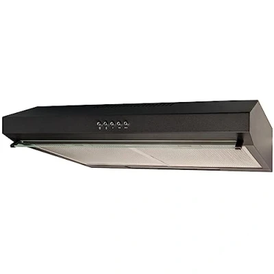 Image of SIA STH50BL 50cm Black Slimline Visor Cooker Hood Kitchen Extractor Fan