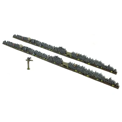 Image of War World Gaming Detailed Fantasy Resin Walls (Set of 10) Wargaming Tabletop Terrain Scenery Landscape Model Miniatures Diorama Wall Cover Accessory