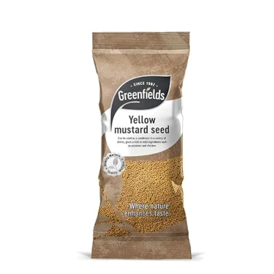 Image of Greenfields Yellow Mustard Seeds 100g, Premium Quality Whole