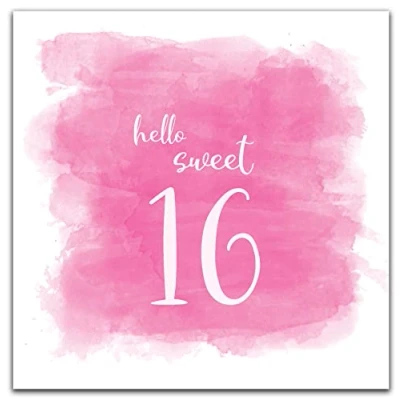 Image of 16th Birthday Card For Her, Happy Female, Girls card, Sweet Multi, Greeting (ZQWF10088)
