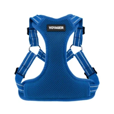 Image of Best Pet Supplies Voyager Adjustable Dog Vest Harness Breathable No Pull for Small, Medium, Large Dogs, Walking, Jogging, Easy Step In, Reflective Stripes (Royal Blue), S