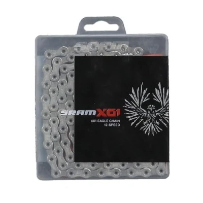 Image of Sram PC X01 Eagle Hollow Pin 126 Links Power Lock 12 Speed Chain Black