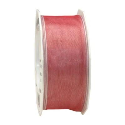 Image of C.E. Pattberg Präsent Four Seasons Organza wired edge Ribbon Melon 40 mm width, 25 m length
