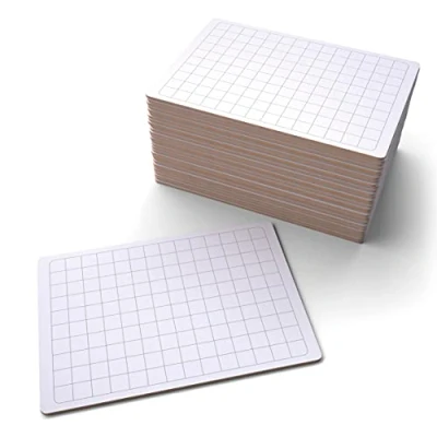 Image of Show Me GFB30 A4 Gridded Rigid Drywipe Lapboards 30 Pieces,White