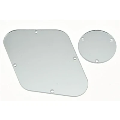 Image of KAISH Silver Mirror LP Rear Control Switch Plate Back Cavity Cover For Epiphone Les Paul