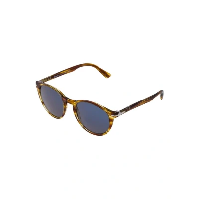 Image of Persol Unisex Sunglasses, Size: 52, Brown/blue