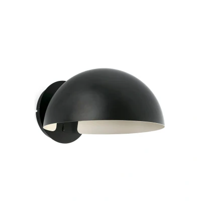 Image of Dominica Dome Wall Lamp Matt Black