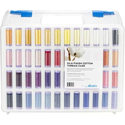 Image of Mettler Silk Finish Cotton Thread Case w/96 Spools, Multiple
