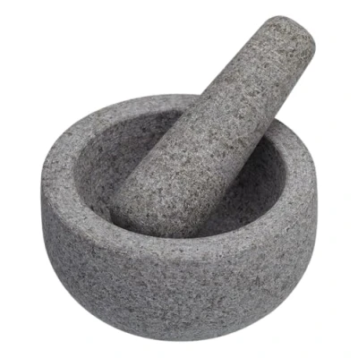 Image of MasterClass, Pestle and Mortar, Non porous Granite Mortar Set, 12 x 9 cm, Grey