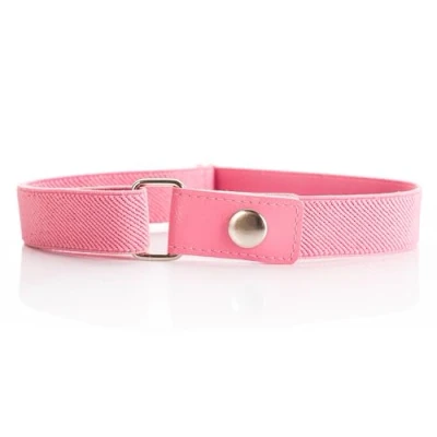 Image of Olata Children’s Stretch Elasticated Adjustable Belt with Snap Fastening, 1 6 years. Light Pink