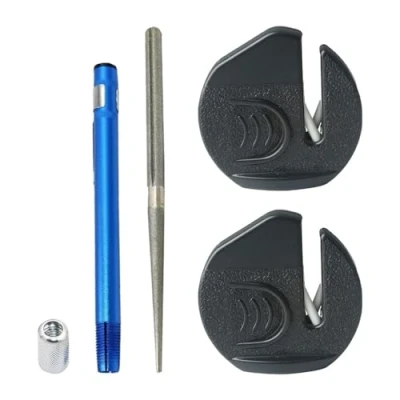 Image of 1 Piece Sharpening Stick and 2 Pieces Knife Sharpener, Portable Sanding Tool, Small Manual Sharpener