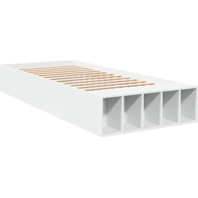 Image of vidaXL Bed Frame without Mattress White 100x200 cm