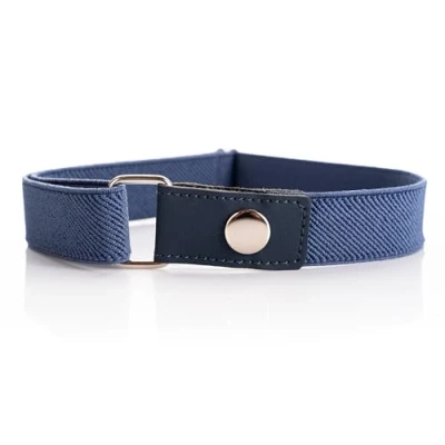 Image of Olata Children’s Stretch Elasticated Adjustable Belt with Snap Fastening, 1 6 years. Blue