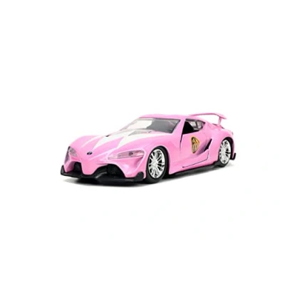 Image of Mighty Morphin Power Rangers 1:32 Toyota FT 1 Concept Die cast Car with 1.65&quot; Pink Ranger Figure, Toys for Kids and Adults