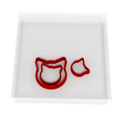 Image of Mini/Tiny Cat Head Set of 3 Polymer Cutter 1.5CM + 2CM 3CM Small Clay Jewelry Earring Making Craft Kit