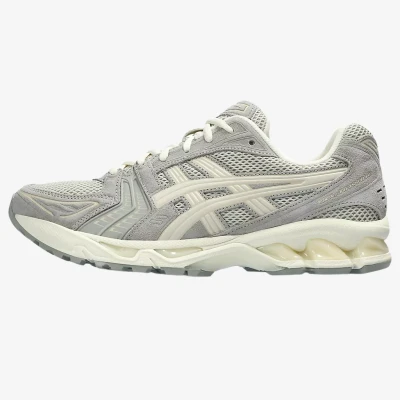 Image of Asics Sportstyle Gelkayano 14 Unisex Trainers, Size: 6.5, White sage/smoke grey Leather and textile