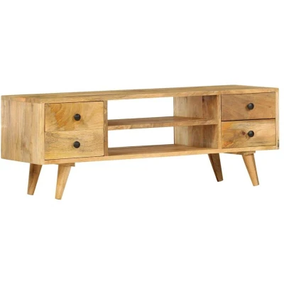 Image of vidaXL TV Cabinet 110x35x40 cm Solid Mango Wood