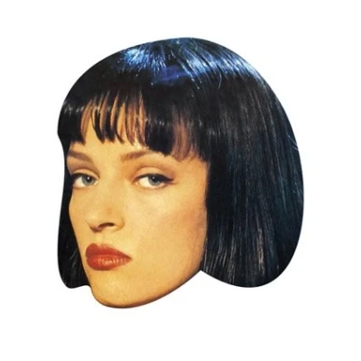 Image of FoxyPrinting Mia Wallace Celebrity Cardboard Party Face Mask Fancy Dress