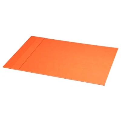 Image of RHODIA 318904C Tangerine Rigid Desk Pad 60x40 cm Orange Saddle Stitching Faux Leather Exterior Rhodiarama Home Office Collection Organization &amp; Designer Storage