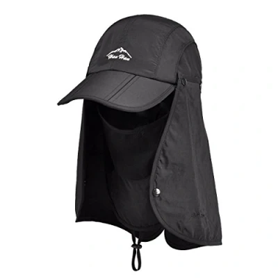 Image of Thenice Unisex Headwear Folding Quick Dry Legionnaire Hat/Cap (Black)