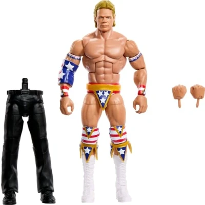 Image of Mattel WWE Elite Collection Action Figure, SummerSlam Lex Luger Collectible with Accessory &amp; Referee Build A Figure Parts