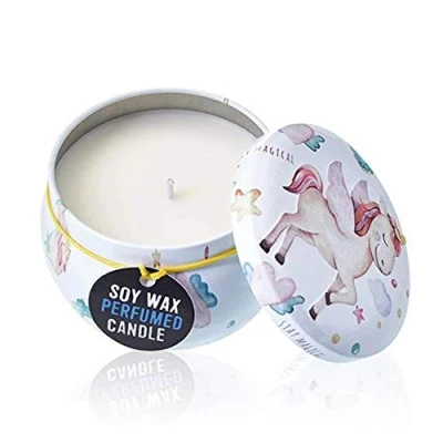 Image of Ancient Wisdom Soy Wax Art Tin Candle Unicorn